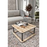 Halımax Royal Kare Meşe Orta Sehpa Dekoratif Modern Masa