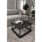 Halımax Royal Kare Siyah Orta Sehpa Dekoratif Modern Masa