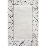 Halinet Antrasit Geometrik Etnik Modern Desenli Pamuk Makinada Yıkanabilir Hav Toz Vermez Leke Tutmayan Kaymaz Taban Dijital Makine Baskı Salon Yolluk Mutfak Halı