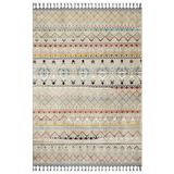 Halinet Arina Mavi Geometrik Etnik Modern Desenli Bambu Makinada Yıkanabilir Hav Toz Vermez Leke Tutmayan Kaymaz Taban Dijital Makine Baskı Salon Yolluk Mutfak Halı