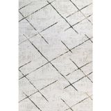 Halinet Beyaz Çizgili Etnik Modern Desenli Pamuk Makinada Yıkanabilir Hav Toz Vermez Leke Tutmayan Kaymaz Taban Dijital Makine Baskı Salon Yolluk Mutfak Halı