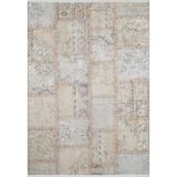 Halinet Bierutow Krem Patchwork Etnik Modern Desenli Makinada Yıkanabilir Hav Toz Vermez Leke Tutmayan Kaymaz Taban Dijital Makine Baskı Salon Yolluk Mutfak Halı
