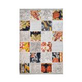 Halinet Braslovce Patchwork Beyaz Pamuk Dikdörtgen Modern Desenli Pamuk Makinada Yıkanabilir Hav Toz Vermez Leke Tutmayan Kaymaz Taban Dijital Makine Baskı Salon Yolluk Mutfak Halı