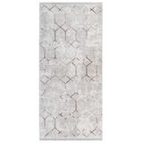 Halinet Darcy Geometrik Gri Akrilik Dikdörtgen Modern Desenli Akrilik Hav Vermeyen Leke Tutmayan Kolay Temizlenen Yumuşak Makine Salon Yolluk Mutfak Halı
