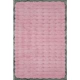Halinet Fritz Düz Pembe Polyester Kare Modern Desenli Akrilik Hav Vermeyen Leke Tutmayan Kolay Temizlenen Yumuşak Makine Salon Yolluk Mutfak Halı