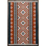Halinet Geometrik Kahverengi Pamuk Dikdörtgen Modern Desenli Pamuk Makinada Yıkanabilir Hav Toz Vermez Leke Tutmayan Kaymaz Taban Dijital Makine Baskı Salon Yolluk Mutfak Halı