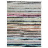 Halinet Iskece Bej Patchwork Yün Modern Desenli Yün Hav Toz Vermez Leke Tutmayan Salon Yolluk Mutfak El Dokuma Halı