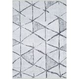 Halinet Kabal Siyah Modern Etnik Desenli Makinada Yıkanabilir Hav Toz Vermez Leke Tutmayan Kaymaz Taban Dijital Makine Baskı Salon Yolluk Mutfak Halı
