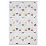 Halinet Keyson Krem Geometrik Etnik Modern Desenli Hav Vermeyen Leke Tutmayan Kolay Temizlenen Yumuşak Makine Salon Yolluk Mutfak Halı