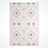 Halinet Madison Bej Geometrik Etnik Modern Desenli Hav Vermeyen Leke Tutmayan Kolay Temizlenen Yumuşak Makine Salon Yolluk Mutfak Halı