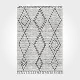 Halinet Myra Geometrik Gri Pamuk Dikdörtgen Modern Desenli Akrilik Hav Vermeyen Leke Tutmayan Kolay Temizlenen Yumuşak Makine Salon Yolluk Mutfak Halı