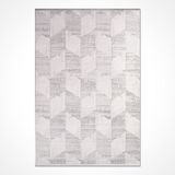 Halinet Phoenix Gri Geometrik Etnik Modern Desenli Akrilik Hav Vermeyen Leke Tutmayan Kolay Temizlenen Yumuşak Makine Salon Yolluk Mutfak Halı