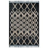 Halinet Pranjal Siyah Geometrik Etnik Modern Desenli Bambu Makinada Yıkanabilir Hav Toz Vermez Leke Tutmayan Kaymaz Taban Dijital Makine Baskı Salon Yolluk Mutfak Halı