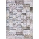 Halinet Quebec Yeşil Patchwork Etnik Modern Desenli Makinada Yıkanabilir Hav Toz Vermez Leke Tutmayan Kaymaz Taban Dijital Makine Baskı Salon Yolluk Mutfak Halı