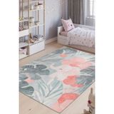 Halinet Saint-Ouen Figürlü Mavi Polyester Dikdörtgen Modern Desenli Pamuk Makinada Yıkanabilir Hav Toz Vermez Leke Tutmayan Kaymaz Taban Dijital Makine Baskı Salon Yolluk Mutfak Halı