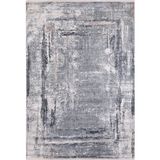 Halinet Stupino Gri Modern Etnik Desenli Makinada Yıkanabilir Hav Toz Vermez Leke Tutmayan Kaymaz Taban Dijital Makine Baskı Salon Yolluk Mutfak Halı