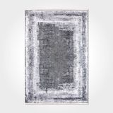 Halinet Willow Modern Gri Polyester Kare Modern Desenli Pamuk Makinada Yıkanabilir Hav Toz Vermez Leke Tutmayan Kaymaz Taban Dijital Makine Baskı Salon Yolluk Mutfak Halı