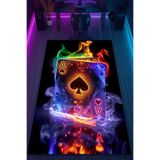 HalıOnline Şans Oyunları Desenli Kaymaz Taban Makinede Yıkanabilir Gaming Oyuncu Gamer Genç Odası Halısı