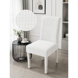 Halis Home Pitikare Sandalye Kılıfı Yıkanabilir Esnek Lastikli Sandalye Örtü - 50 x 50 cm - Beyaz