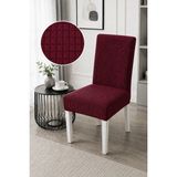 Halis Home Pitikare Sandalye Kılıfı Yıkanabilir Esnek Lastikli Sandalye Örtü - 50 x 50 cm - Bordo