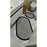 Halise Home Jüt Hasır Büyük boy 2'li Banyo Paspas Takımı ,70x120 / 40x60 Banyo Takımı , Klozet takımı