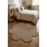 Halispecial Çiçek Yumuşak Peluş Halı - Kaymaz, Yıkanabilir, Antre, Hol, Giyinme Odası, Makyaj Masası Önü Halısı