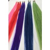 HalitCan HairKing %100 Doğal Gerçek Insan Saçı Renkli (mavi) Saçlar (70 Cm) Boncuk Kaynak