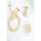 HalitCan HairKing %100 Gerçek Insan Saçı Platin 55 Cm 100 Adet (60 GR) Mikro Kaynak Bütün Saç Tiplerine Uygun