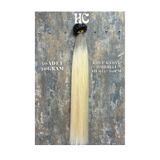 HalitCan HairKing 60cm Ombre MicroKaynak Saç – Koyu kahve Dip - 8H/613# Renk–50 Adet (30 g)–%100Gerçek İnsan Saçı