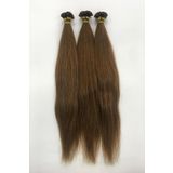 HalitCan HairKing Birinci Sınıf Yüzde Yüz Gerçek Insan Saçı (açık Kestane 5/4 Saç Rengi)50 Cm (200 Adet)mikro Kaynak