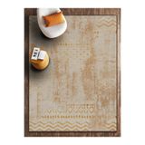 HALIZZON Modern Soyut Taş Desenli Dijital Baskı Halı Gri, Kahverengi ve Siyah Renkli Minimalist Tarz