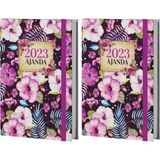 Halk Kitabevi Mor Kelebek Saklı Bahçe 2023 Ajanda, 13.5x21cm, 128 Sayfa, Ciltli 2li paket