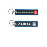 Halka Hizmetin Adil Yüzü Zabıta Çift Taraflı Anahtarlık 3D, (12 Cm X 3 Cm)
