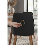 Halka Sarkaç Kulp - Antik Sarı Sandalye Arkası ve Mobilya Kulbu - Üstten Vidalı - 60 mm Çap