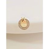 Halka X Artı Model Kıkırdak Piercing Tragus Helix Silver Gümüş Renk ve Altın Kaplama Gold Küpe (Gold)