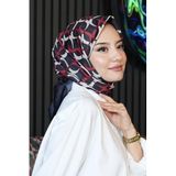 Halkalar Desen Kırmızı Soft Pamuk Eşarp Kırmızı