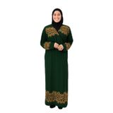 Halkalı Desenli Kruvaze Namaz Elbisesi – Yandan Bağlamalı, Rahat Kesim 36–46 Beden (Yeşil, 1)