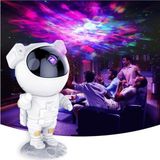 Hall Breathe Beyaz Astronot Gece Lambası, Kumandalı Yıldızlı Projeksiyon ve Bluetooth Tavan LED - Seçenek 1