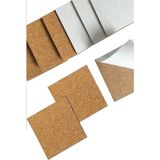 Hall Breathe Yapışkanlı Doğal Mantar Levha Seti 30X30 Cm 6 Adet 2 mm Kalınlık Doğal Mantar Malzeme - Seçenek 1
