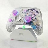 Hall Efect Kablosuz Oyun Kolu, Rgb Şarj İstasyonlu, 3 Modlu Hassas Tetik, Drift Önleyici Joystick, Değiştirilebilir D-Pad, Kablosuz Bluetooth 2.4G Pc Konsol Uyumlu | Aolion K20 (Beyaz Anime)