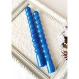 Halley Concept Lacivert Yuvarlak Formlu Dekoratif Şamdan Mumu 2'li Set 21 cm