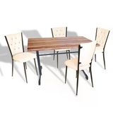 Halley - Kapitoneli Mutfak Masa Takımı - 70X120 (Werzalit, Wermodin Veya Allzalit Tabla) - Indiana Wood-Krem