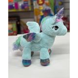 Halley Oyuncak Peluş Kanatlı Unicorn Tek Boynuzlu At Mint Su Yeşili 30 cm