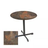 Halley Yuvarlak Esb Masa Çap 80Cm - (Werzalit, Wermodin Ve Allzalit Tabla) - Metalic Oxid 1