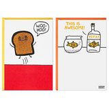 Hallmark Shoebox 2'li Paket Komik Doğum Günü Kartı (Tost ve Japon Balığı), (699RZG1102)