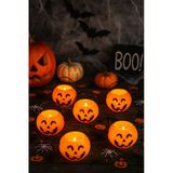 Halloween Bal Kabağı Mumluk 6 Cm 6Lı Şeker Kovası