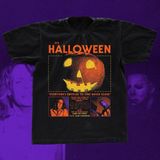 Halloween Baskılı Unisex Oversize T-Shirt - Siyah - M