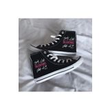 Halloween Black Pink Yazılı Baskılı Siyah Bilekli Spor Ayakkabı Çocuk Sneaker