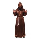 Halloween Büyücü Kostümü Yetişkin Kahverengi