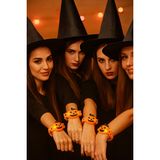 Halloween Cadılar Bayramı Bal Kabağı bileklik ışıklı 3 modlu esnek Her Kola Uyum Sağlar